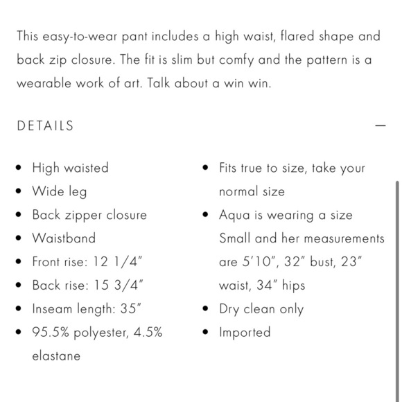 Alice & Olivia Elma High Waisted Wide Leg Pant- Size 6 - Picture 5 of 14